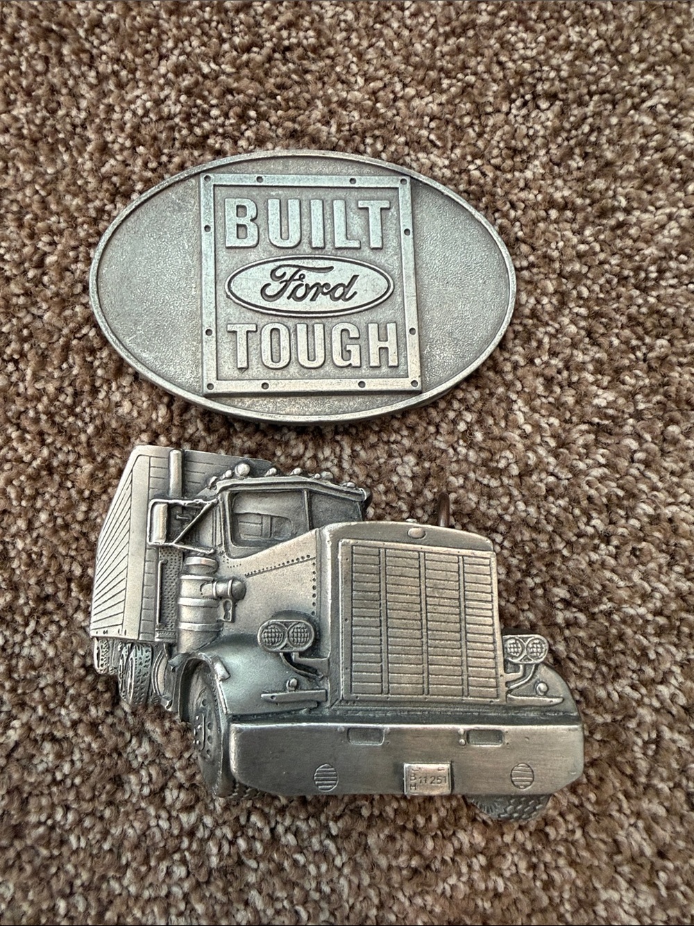 Ford 'Built Tough' and Semi Truck Belt Buckles
